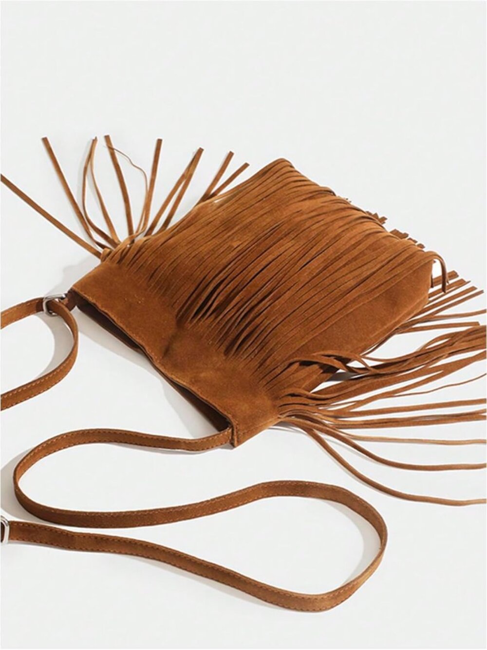 Women's Fringe Bags Adjustable Strap Tassel Crossbody Bags Hippie Western Purse - Picture 5 of 6